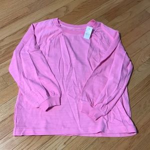 Loft light fuschia relaxed 3/4 sleeve tee